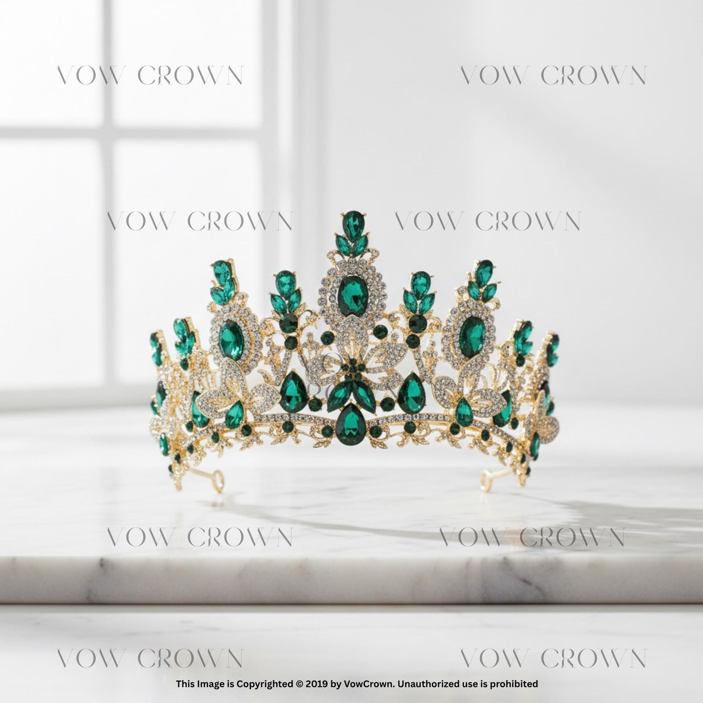 Opal Crystal Rhinestone Tiara | Bridal Wedding Pageant Crown