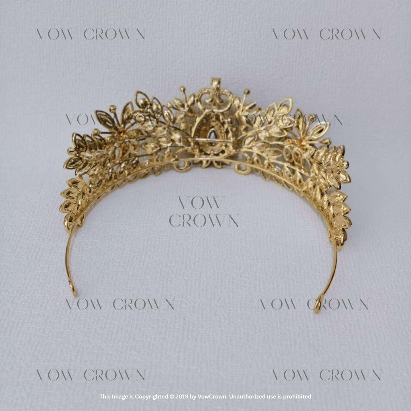 Gold Yellow Crystal Tiara | Amber Rhinestone Queen Crown