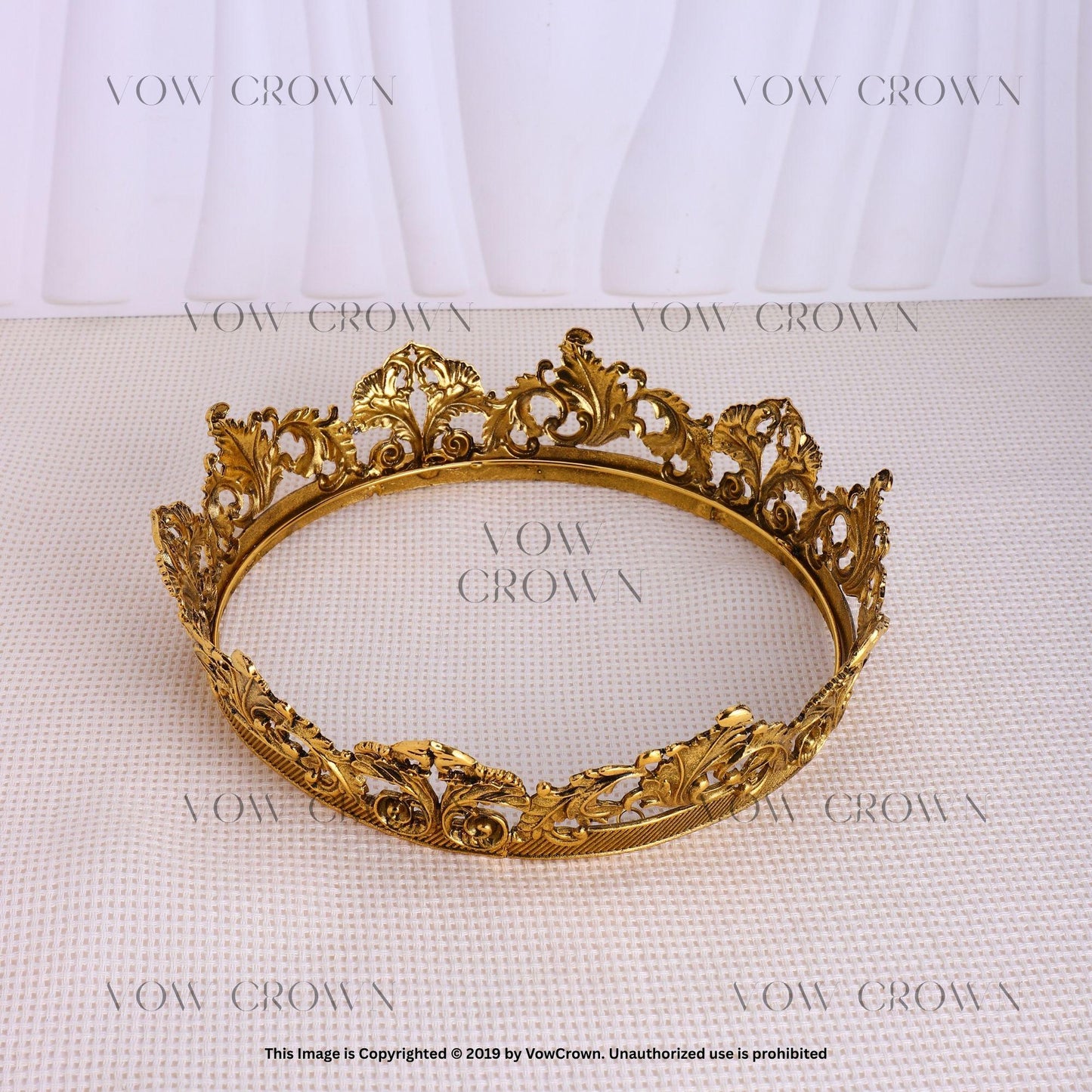 Gold Filigree Crown | Vintage Baroque Antique Queen Crown | Renaissance Costume Photoshoot Tiara