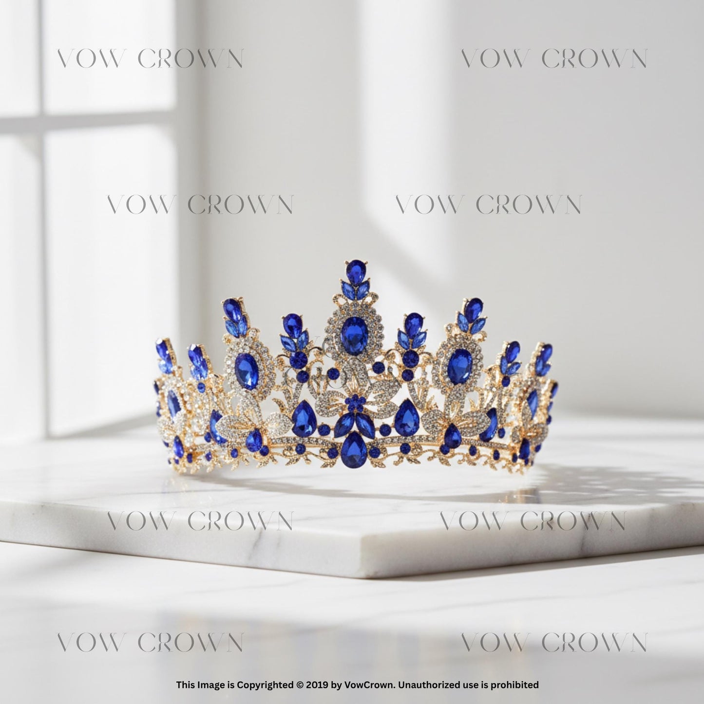 Opal Crystal Rhinestone Tiara | Bridal Wedding Pageant Crown