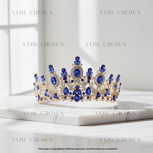 Opal Crystal Rhinestone Tiara | Bridal Wedding Pageant Crown