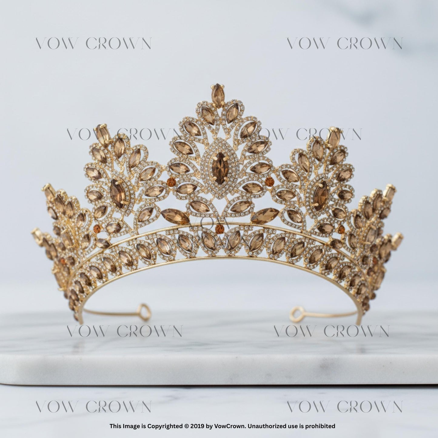 Opal Blue Green Peach Crystal Bridal Tiara | Luxury Rhinestone Tiara | Royal Queen Crown