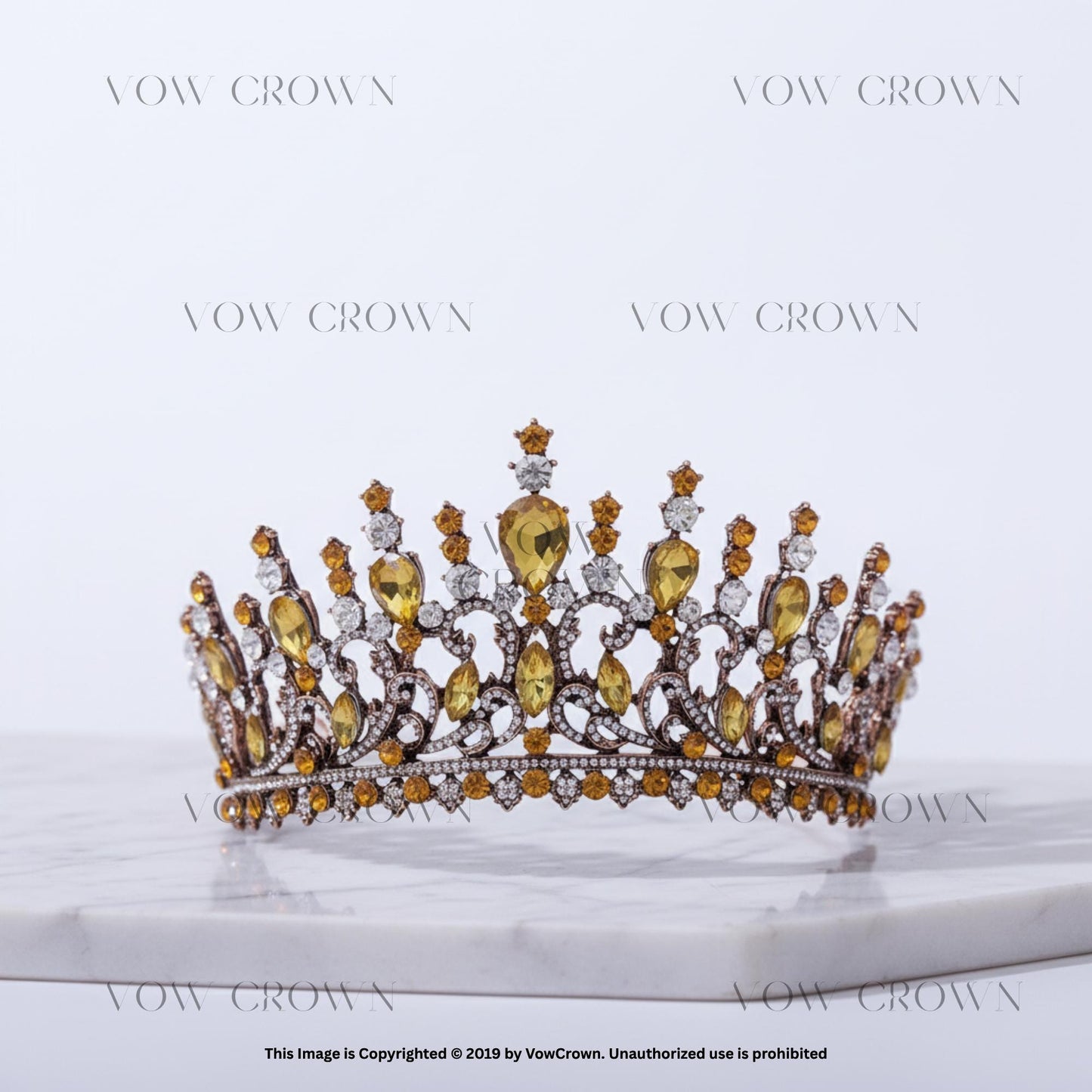 Crystal Rhinestone Tiara | Dark Purple Bridal Crown