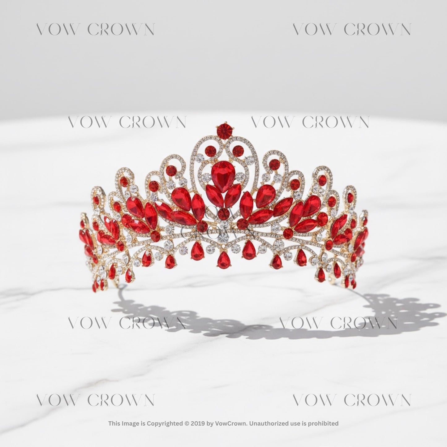 Teal Blue Crystal Peacock Tiara | Iridescent AB Crystals for Pageant