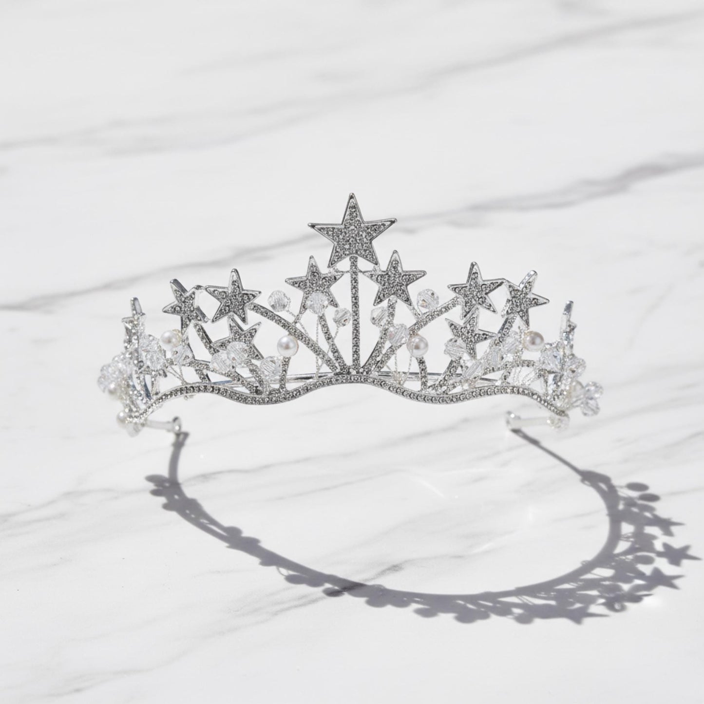 Opal Green Blue Crystal Bridal Crown | Royal Queen Tiaras Rhinestone Pageant Prom Diadem