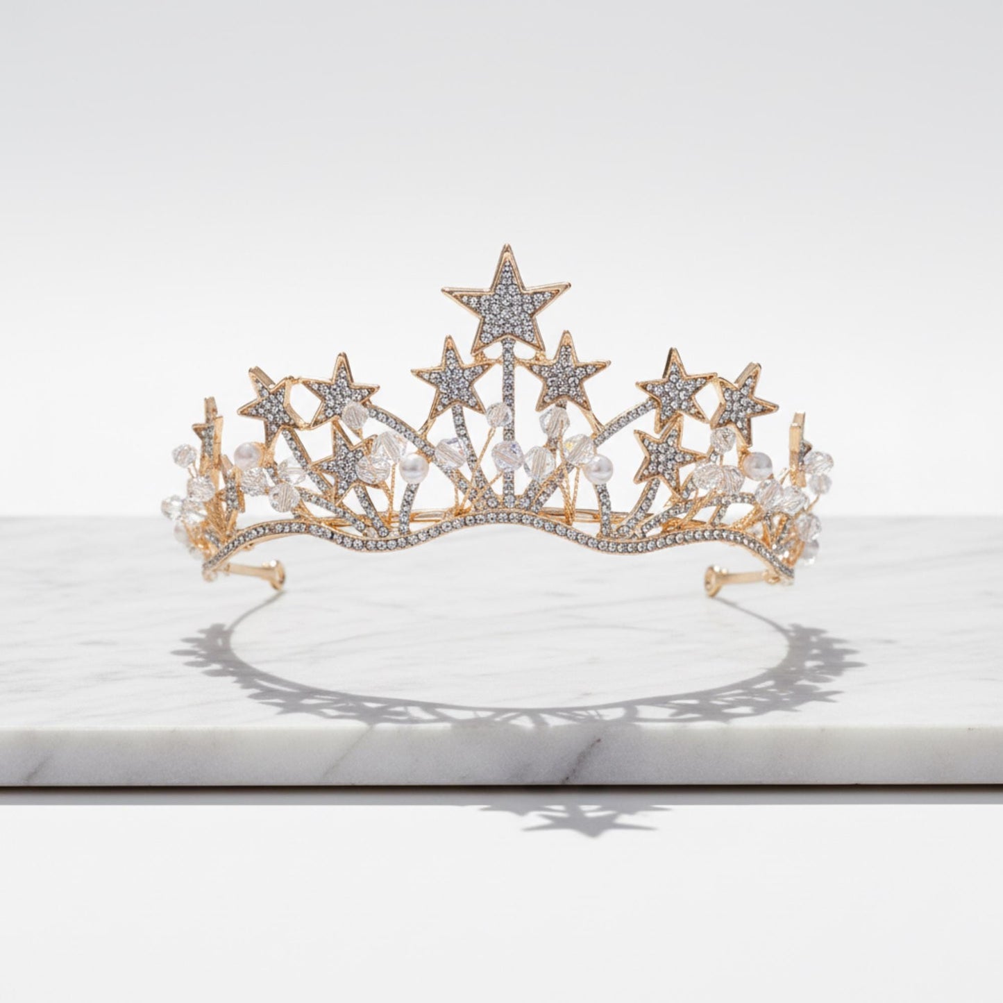 Opal Green Blue Crystal Bridal Crown | Royal Queen Tiaras Rhinestone Pageant Prom Diadem