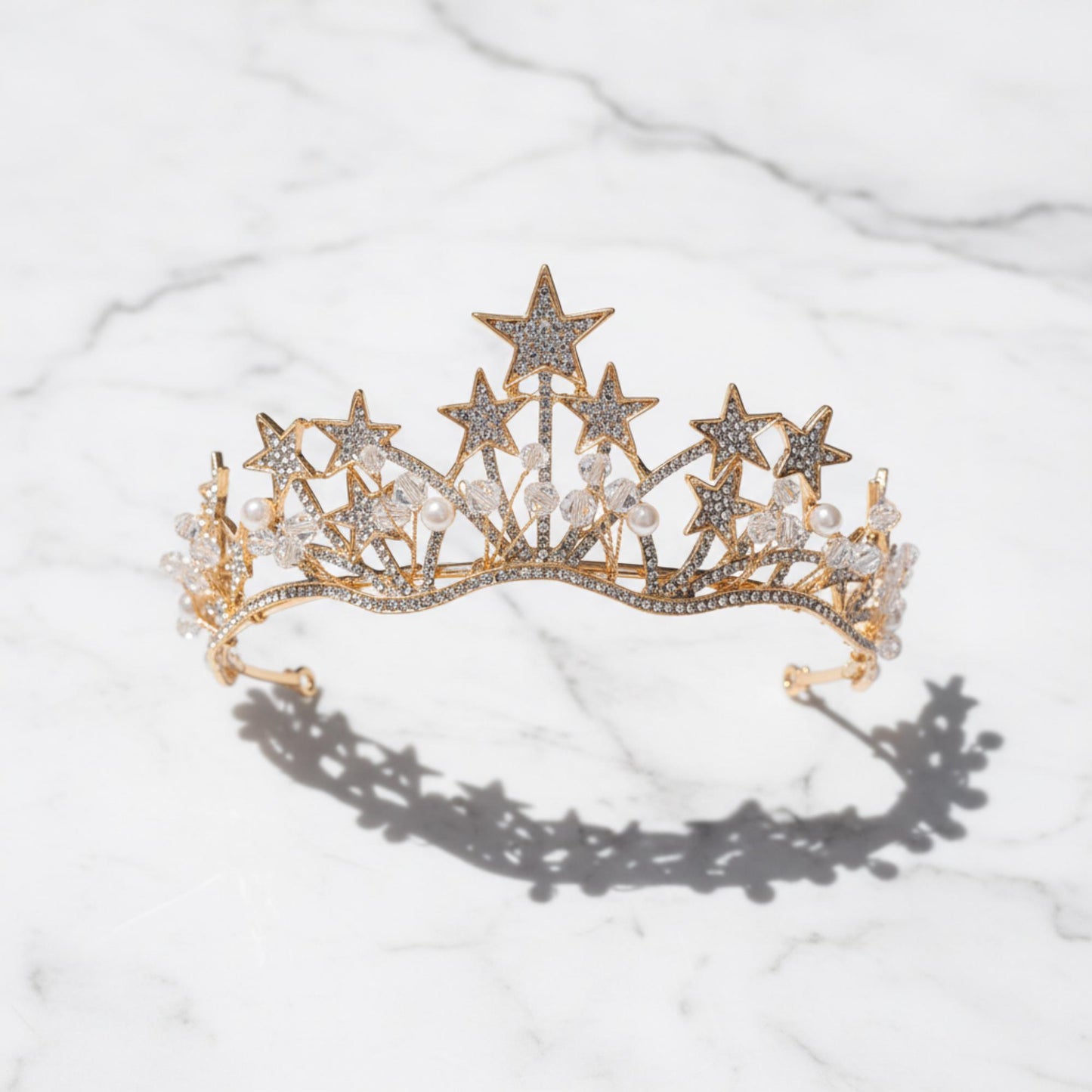 Opal Green Blue Crystal Bridal Crown | Royal Queen Tiaras Rhinestone Pageant Prom Diadem