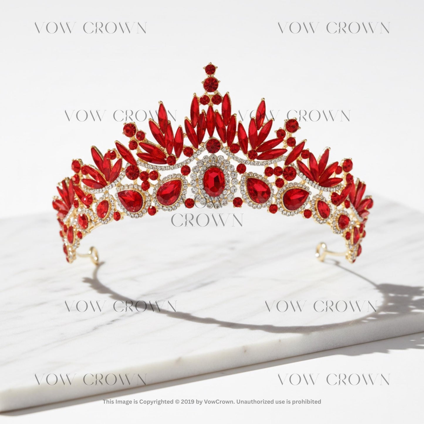 Emerald Green Rhinestone Bridal Tiara | Gold Floral Diadem