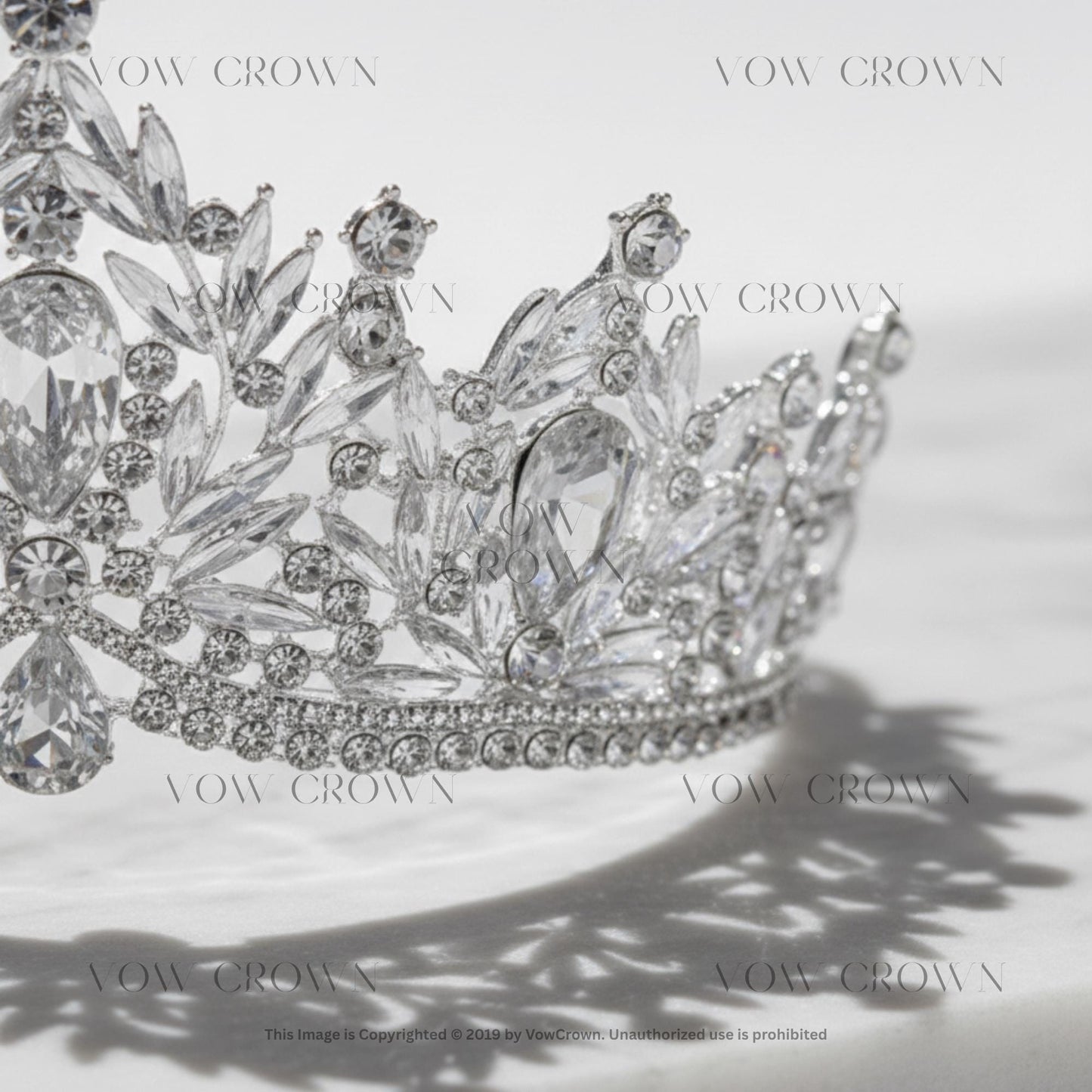 Starlight Cluster Crystal Tiara | Royal Bridal Wedding Crown | Pageant & Prom Queen Headpiece