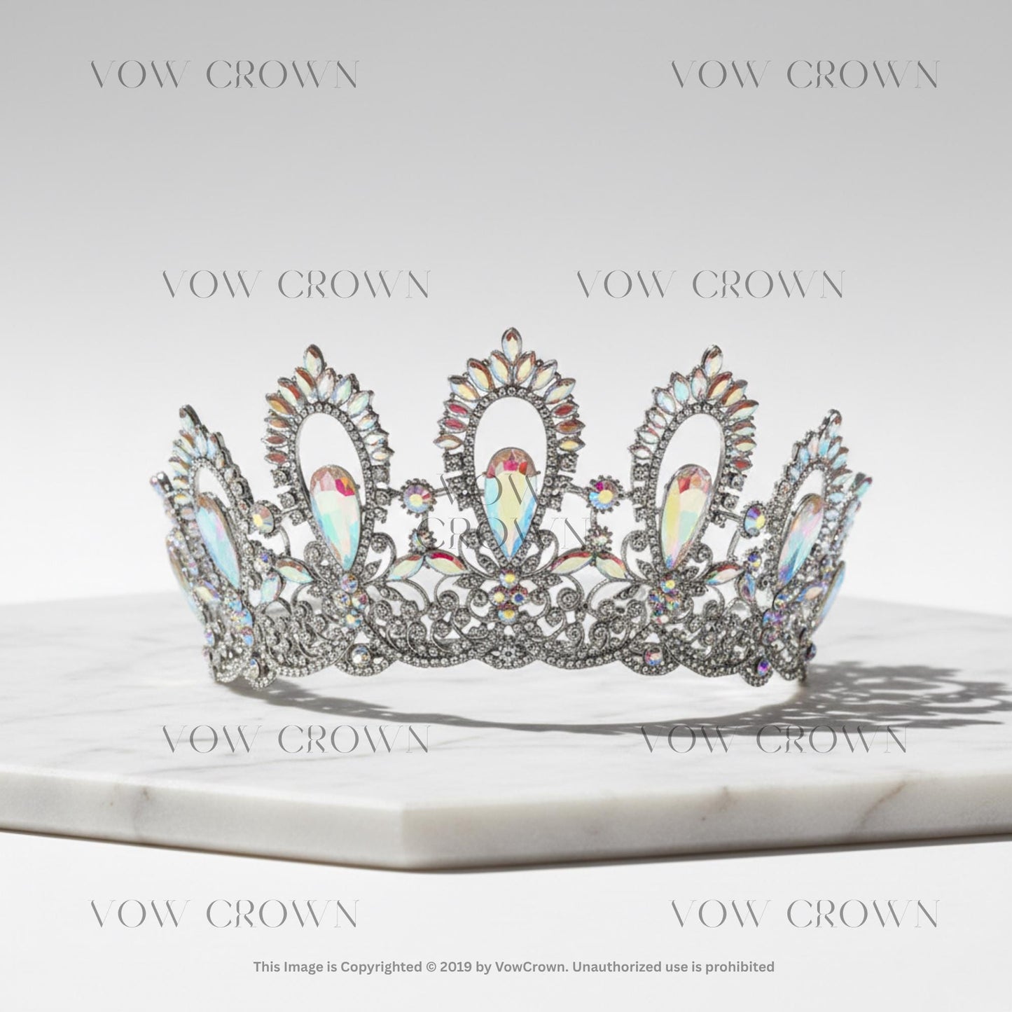 Citrine Yellow Big Crystal Royal Queen Diadem Tiara | Floral Wedding Crown | Prom Pageant Headpiece