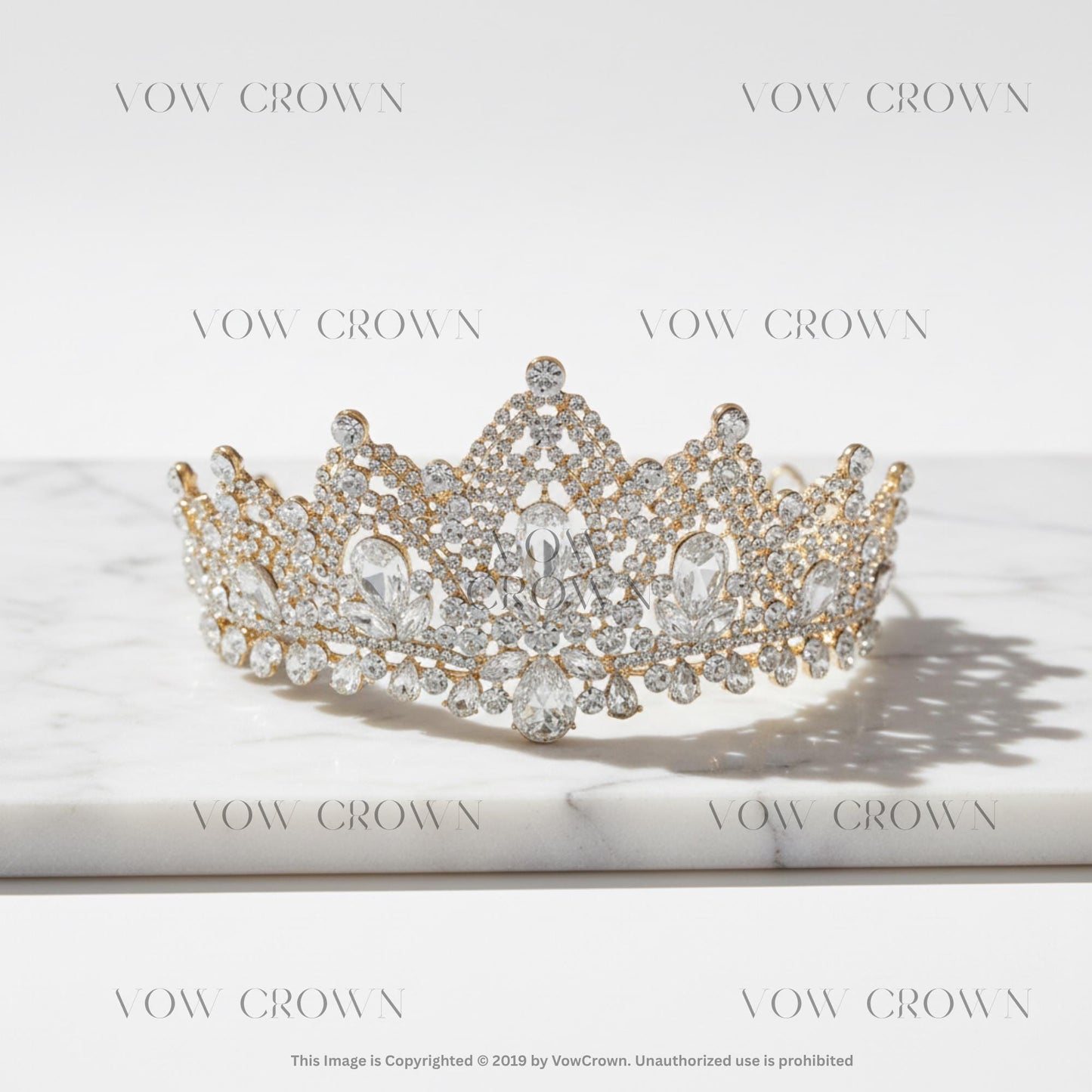 Golden Aurora AB Crystal Tiara | Iridescent Wedding Crown | Princess Birthday Pageant Headpiece