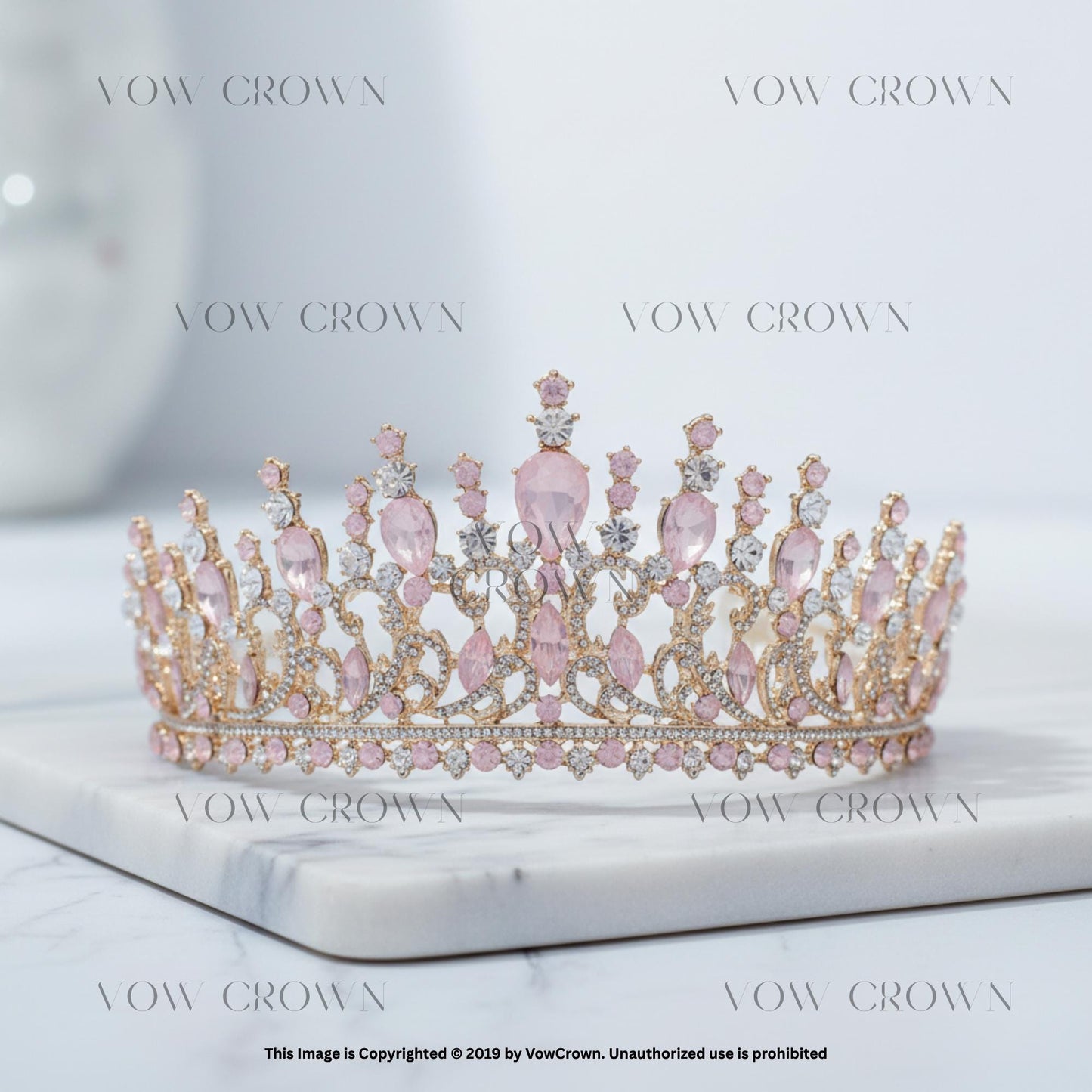 Crystal Rhinestone Tiara | Dark Purple Bridal Crown