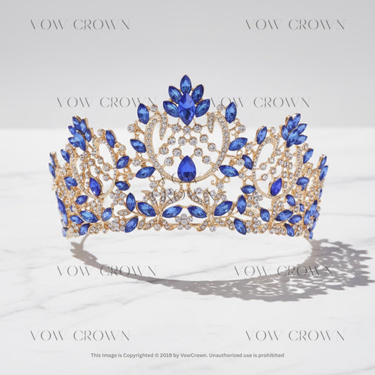 Green Red Blue Crystal Tiara Crown | Elegant Queen Tiara | Wedding Birthday Party Hair Accessories