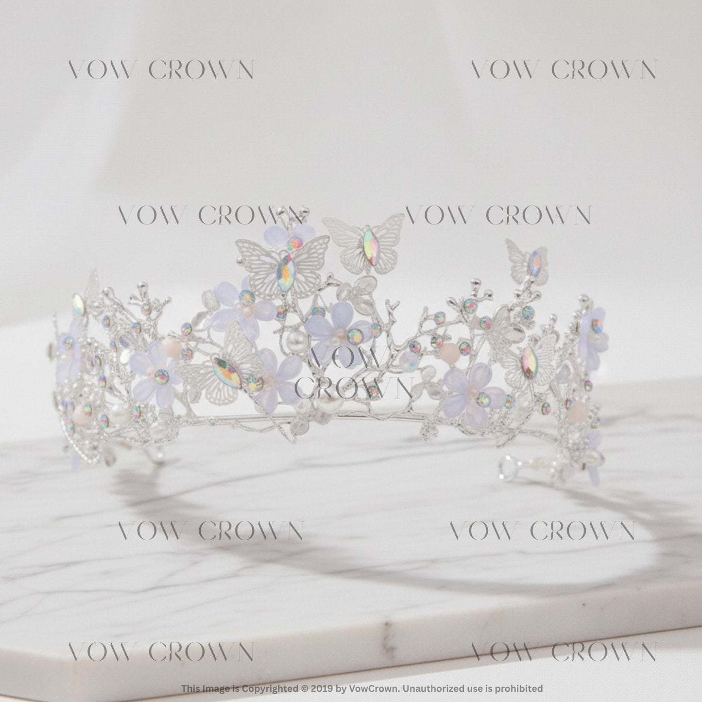 Butterfly Wedding Tiara | Gold Branch, Crystal Rhinestone Crown