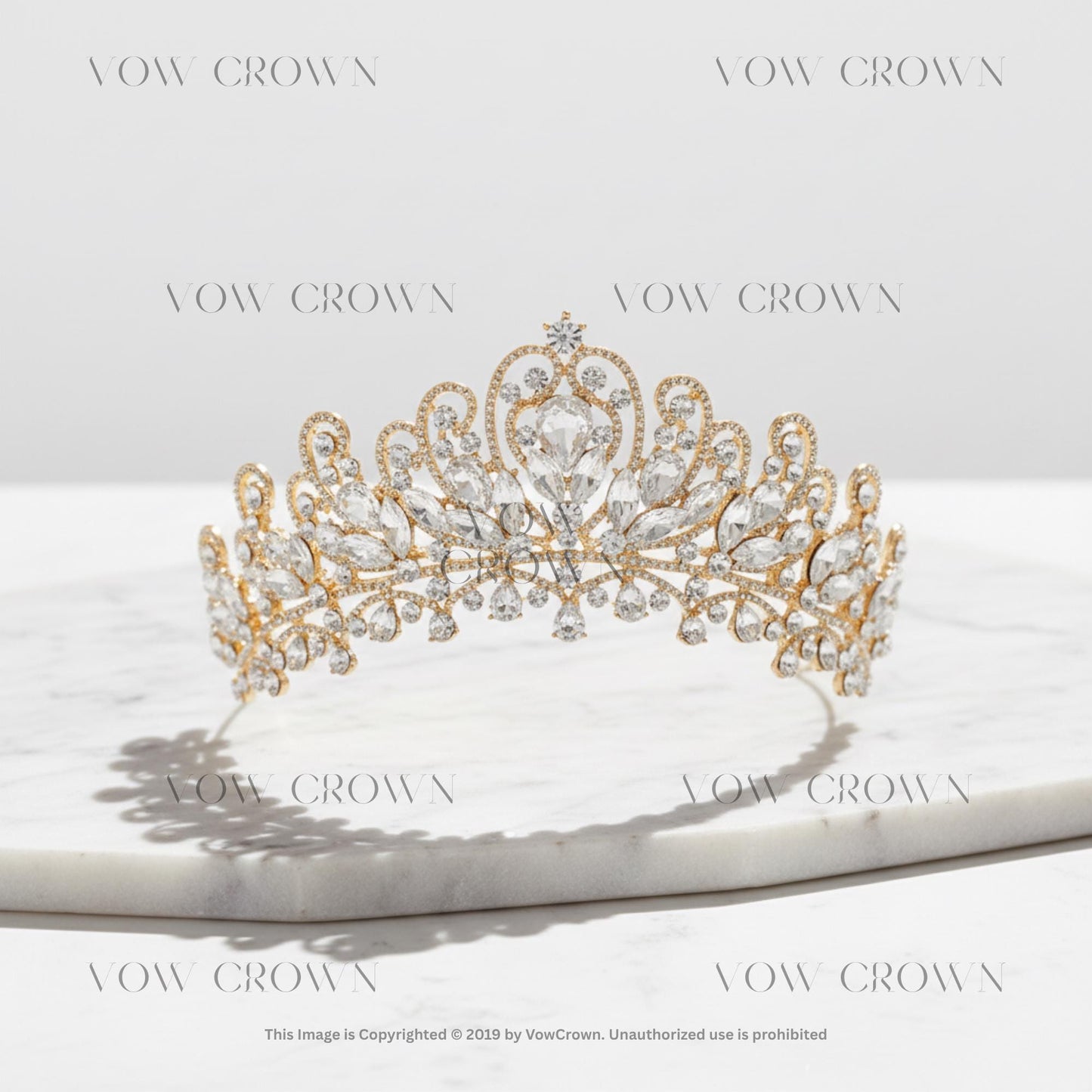 Teal Blue Crystal Peacock Tiara | Iridescent AB Crystals for Pageant