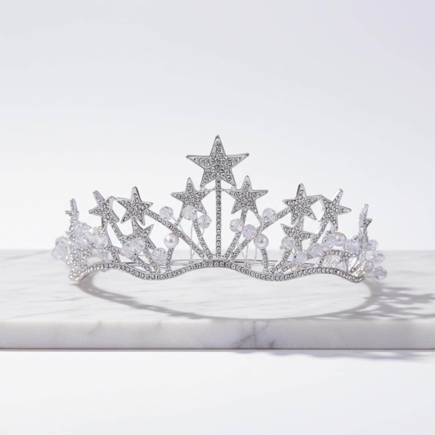 Opal Green Blue Crystal Bridal Crown | Royal Queen Tiaras Rhinestone Pageant Prom Diadem