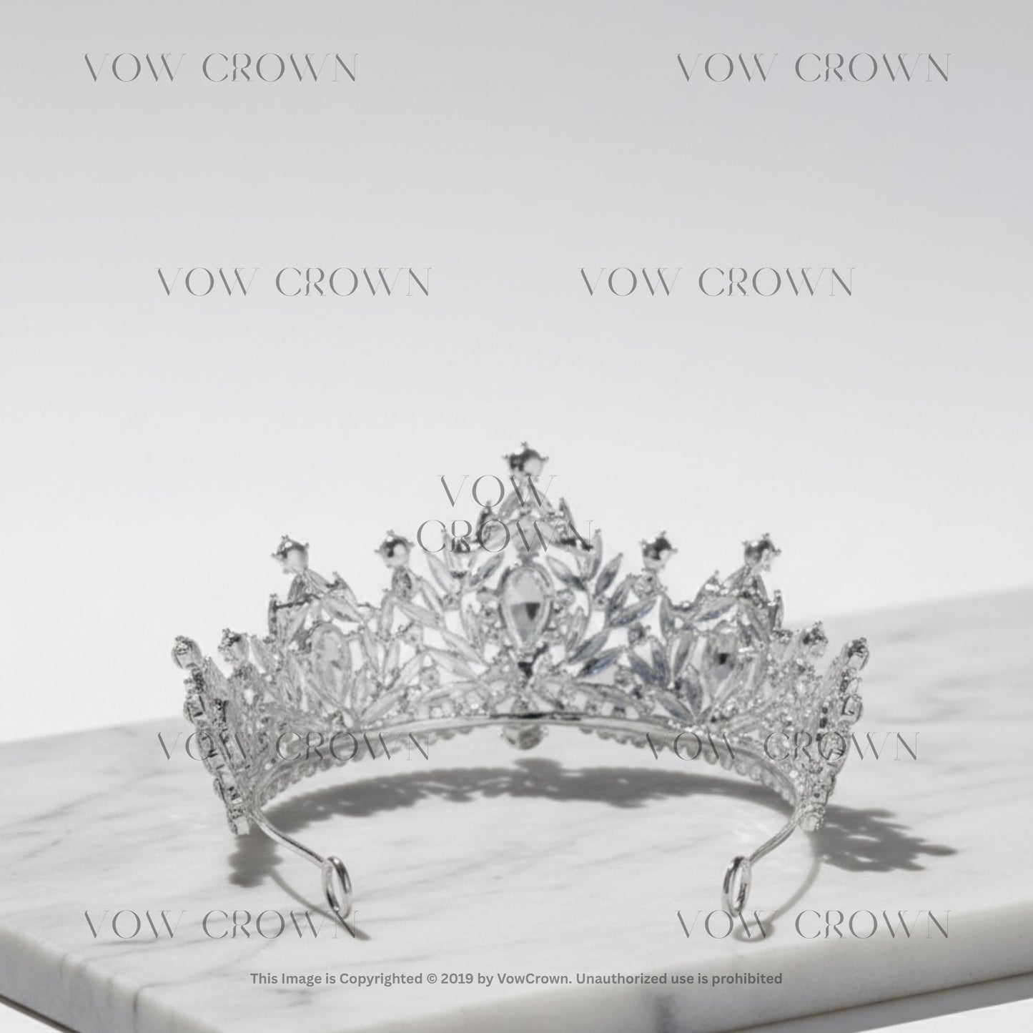 Starlight Cluster Crystal Tiara | Royal Bridal Wedding Crown | Pageant & Prom Queen Headpiece