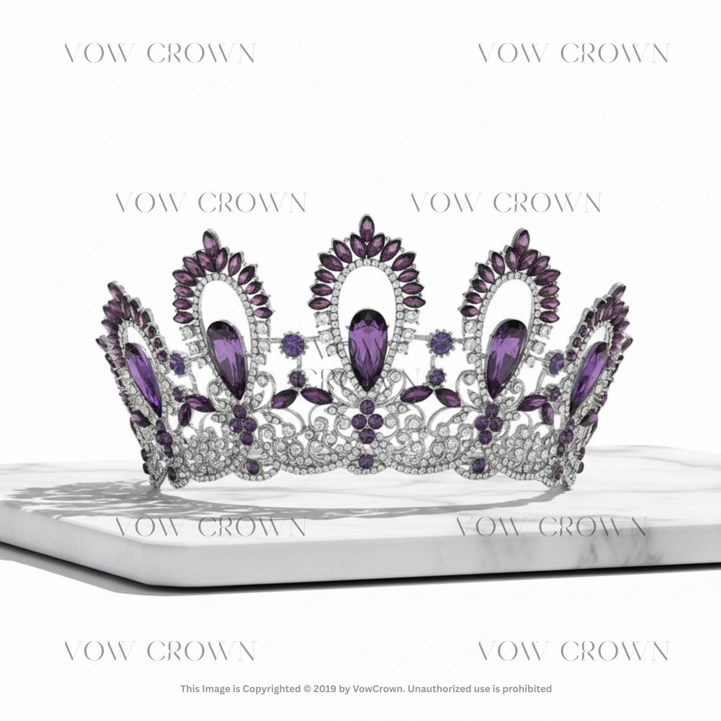 Citrine Yellow Big Crystal Royal Queen Diadem Tiara | Floral Wedding Crown | Prom Pageant Headpiece