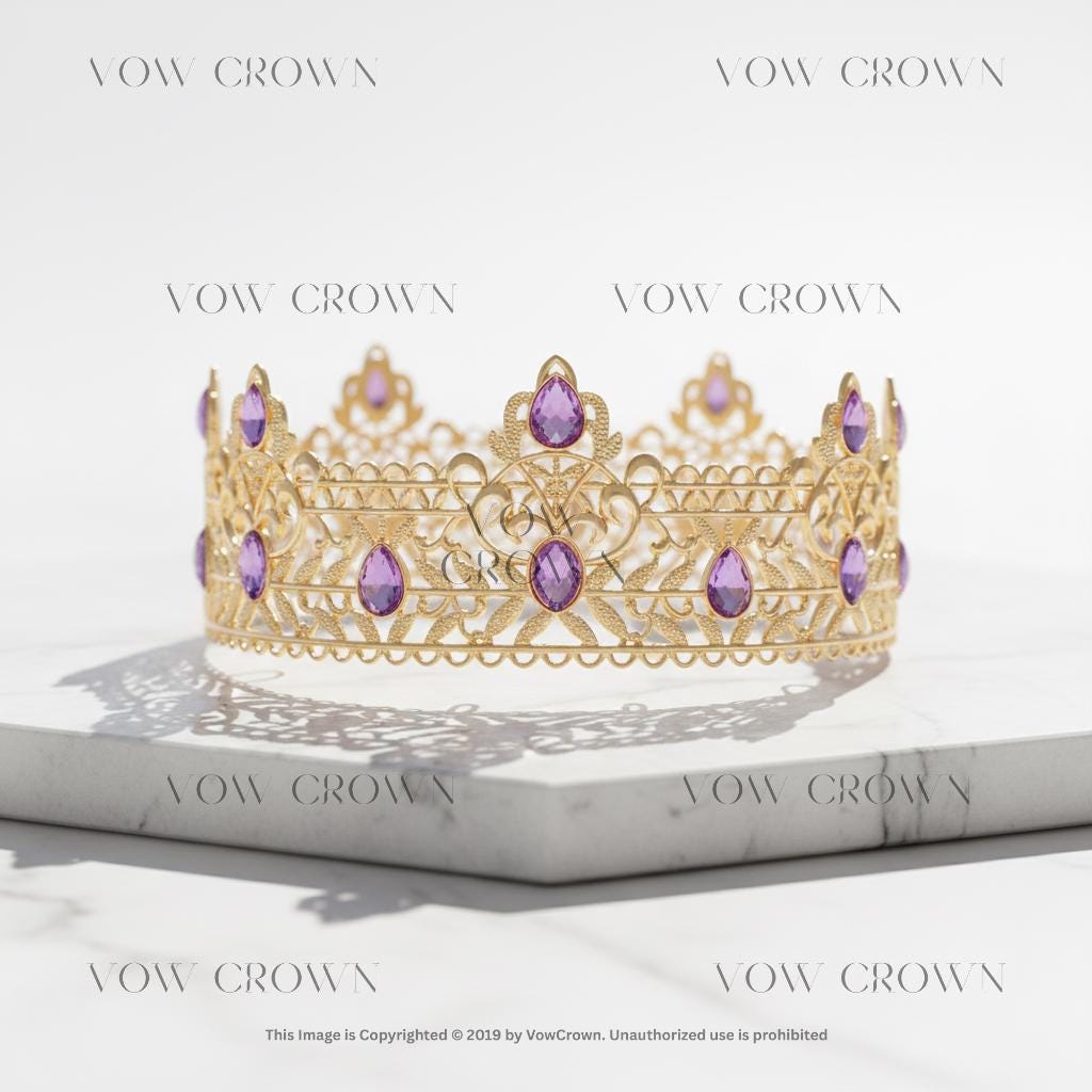 Gothic Queen Crown | Black Crystal Gold Costume Crown