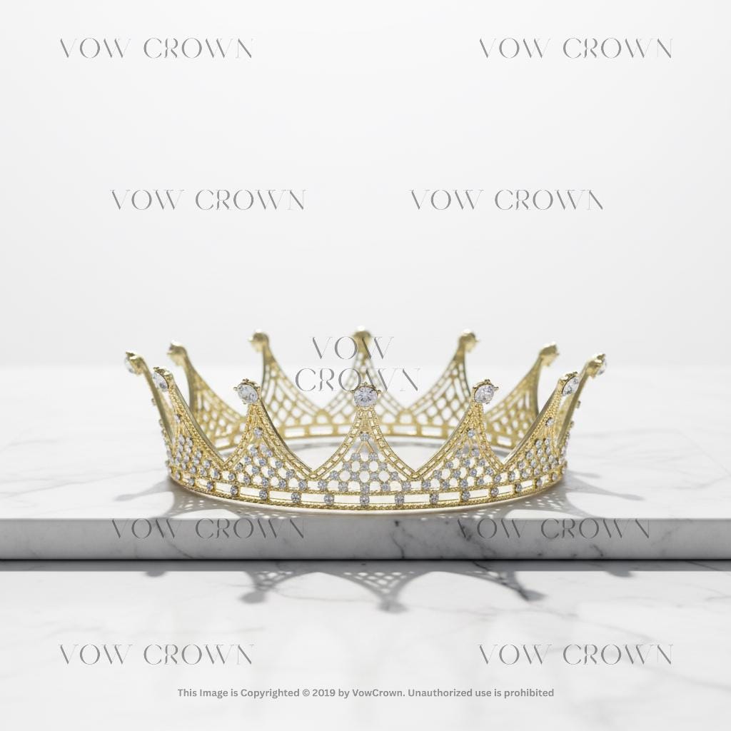 Antique Gold King Crown | Medieval Renaissance Headpiece