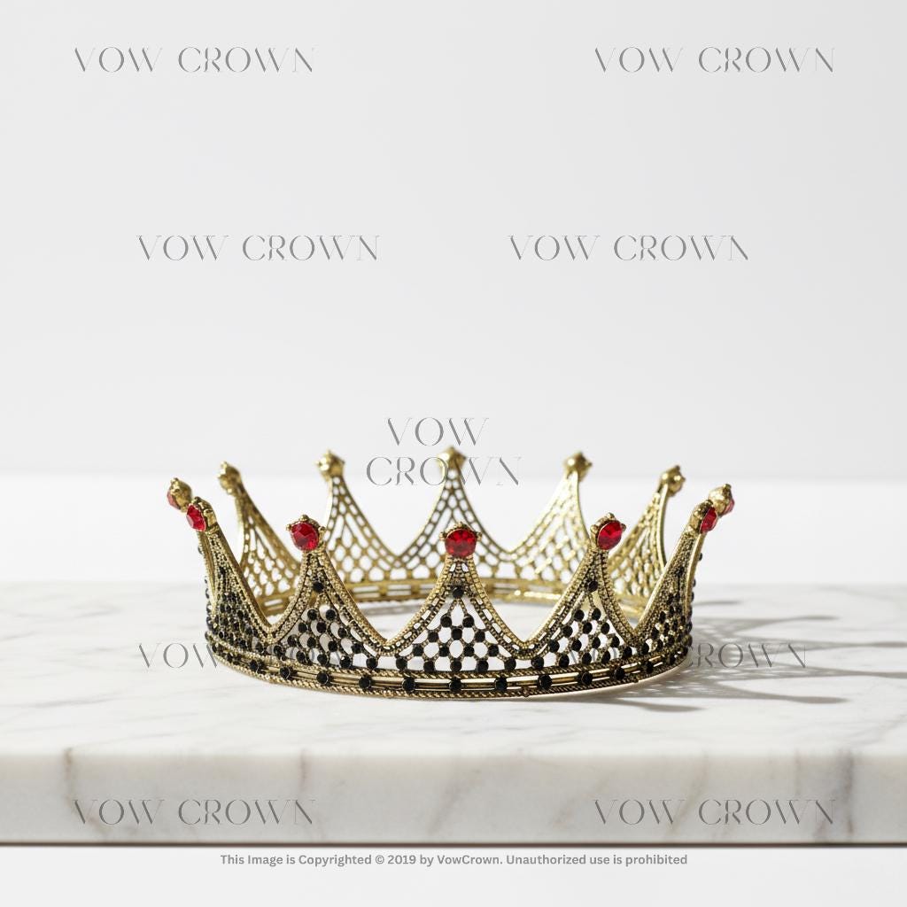 Antique Gold King Crown | Medieval Renaissance Headpiece