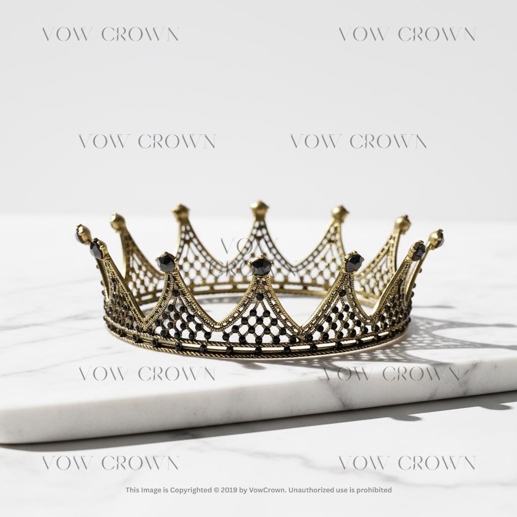 Antique Gold King Crown | Medieval Renaissance Headpiece