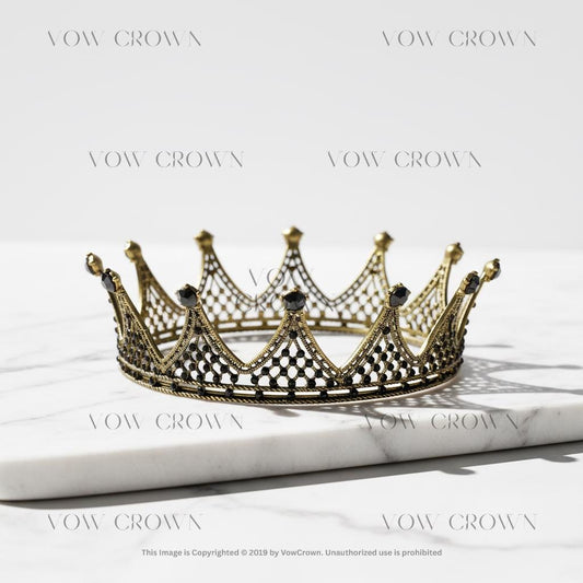 Antique Gold King Crown | Medieval Renaissance Headpiece