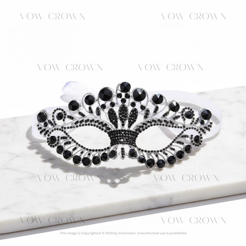 Crystal Rhinestone Masquerade Mask | Venetian Ball Mask