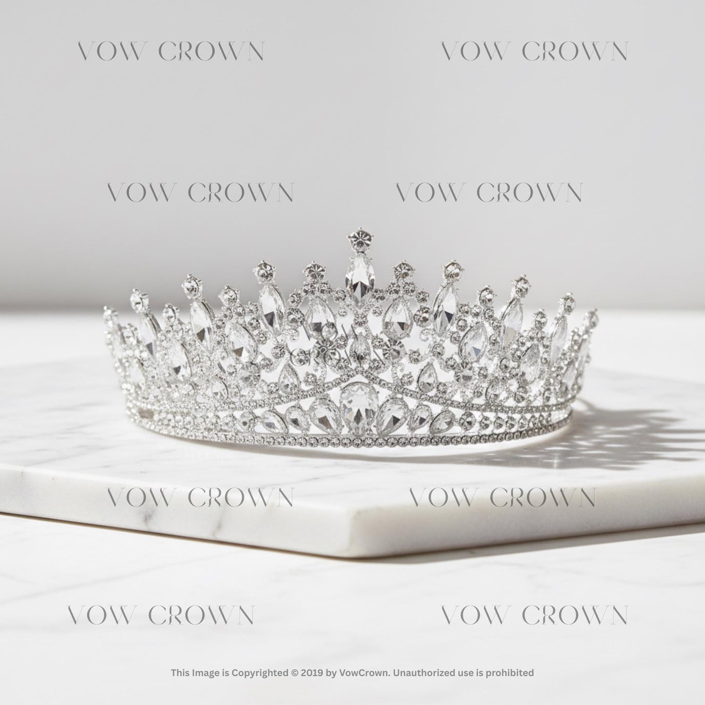 Luxury Silver Crystal Bridal Tiara Crown | Elegant Rhinestone Wedding Headpiece | Queen Princess Prom Diadem