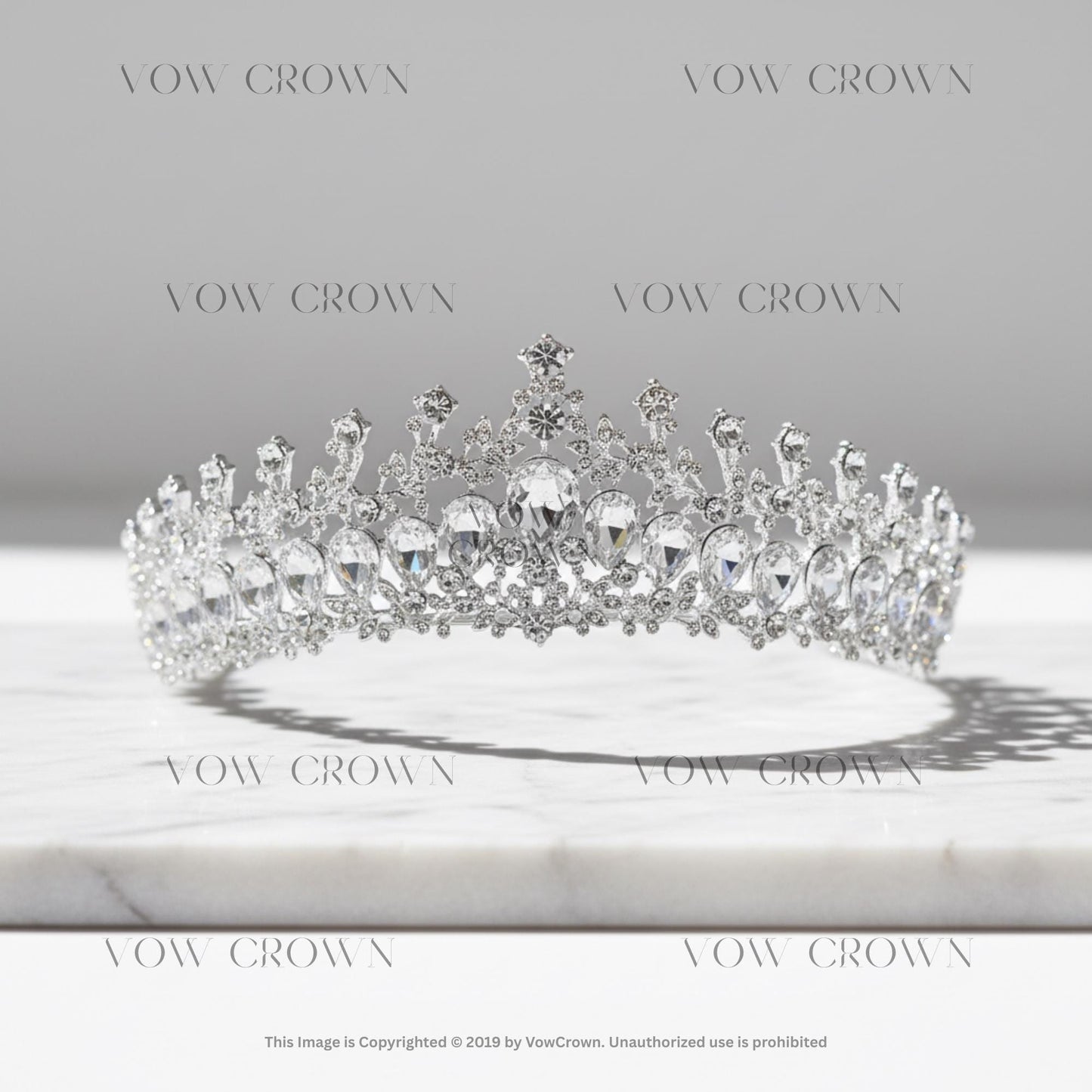 Luxury Silver Crystal Bridal Tiara Crown | Vintage Baroque Wedding Headpiece | Queen Princess Rhinestone Tiara