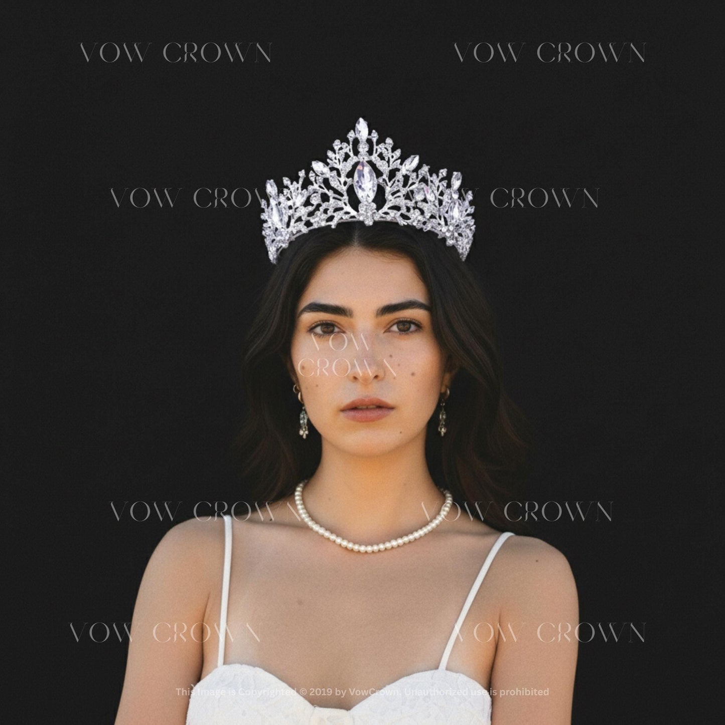 Luxury Silver Crystal Bridal Tiara Crown | Vintage Baroque Wedding Headpiece | Queen Princess Tiara