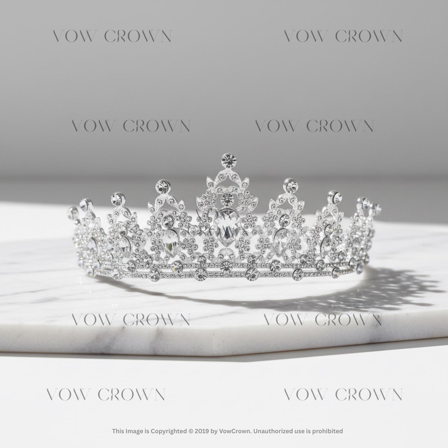 Luxury Silver Crystal Bridal Tiara | Teardrop Rhinestone Wedding Crown | Royal Princess Queen Headpiece